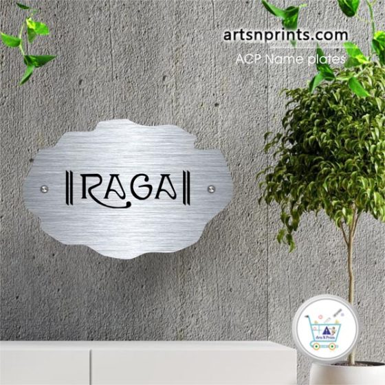 Raga Silver Acp Printed House Name Plate Order Now Artsnprints