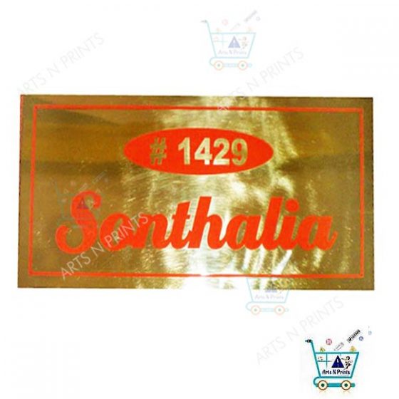 Brass Flat Etching Plate best designs of door name plate