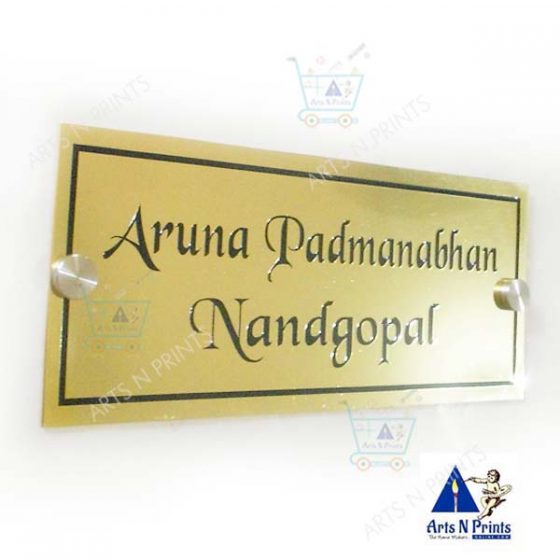 Brass Etching Door Name Plate 3x10 inches for Just 999 Order NOW