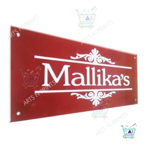 mallikas acrylic name plate designs