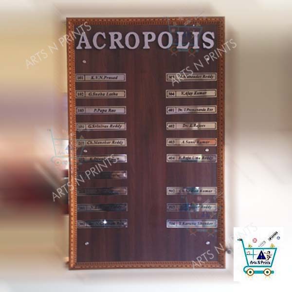 Name Board for Society, Apartment, Flats,Tenant Name Plate