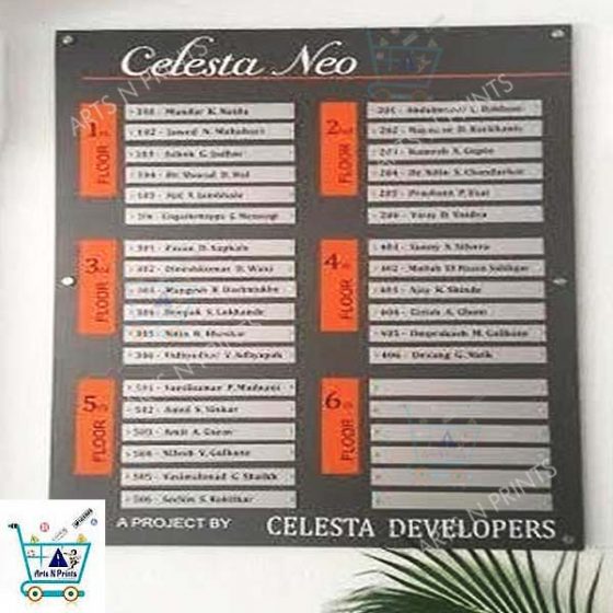 Apartments Flats Name & Door Number Board House Name Plate