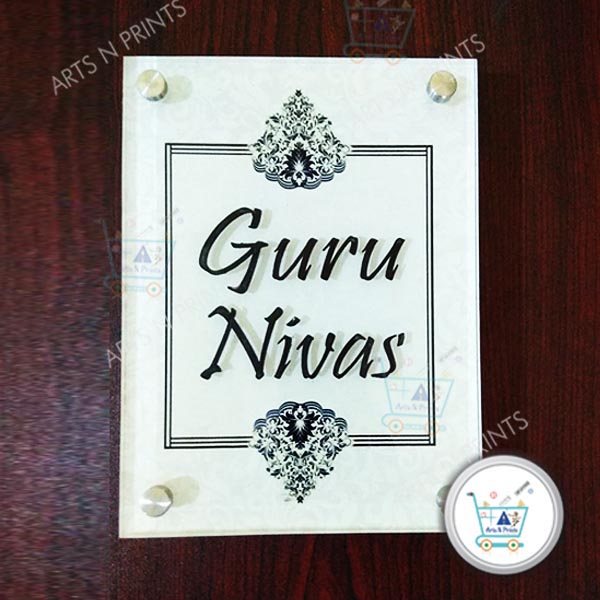 Glass house name plates design | Shipping across Andhra Pradesh | artsNprints.com  Bhadradri Kothagudem