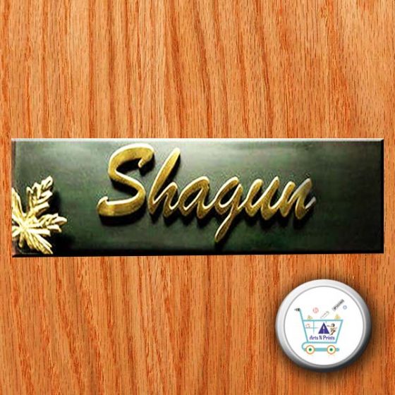 Order now Brass 3D Door Name Plate for Door