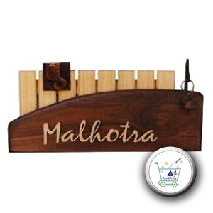 wooden name plate