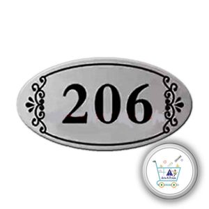 Steel engraved door number plate for flats or hotel