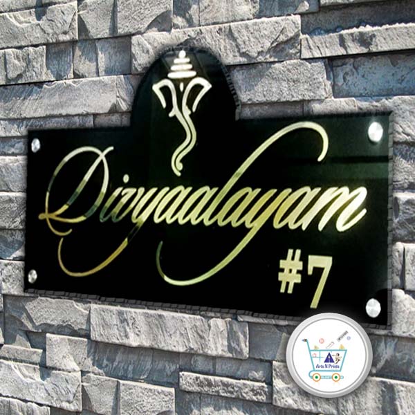 Titanium Thick Letters Name Plates by