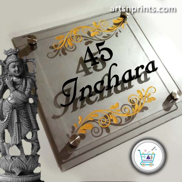 Glass house name plates design | Shipping across Andhra Pradesh | artsNprints.com  Nellore