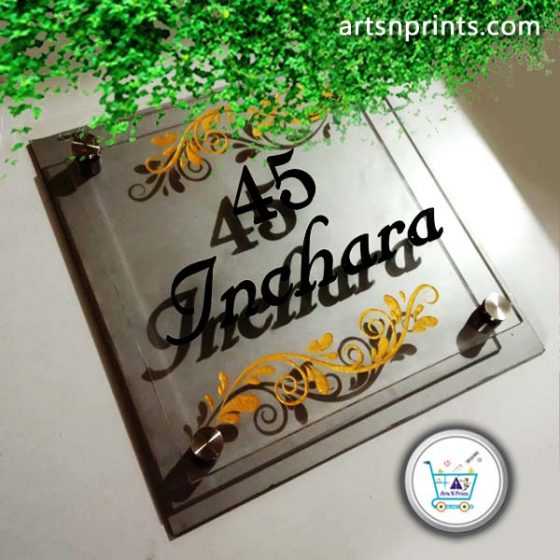 3D Embossed text sun board name plate in Bangalore House Name Plate