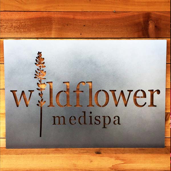 Wildflower CNC see through name plate for home