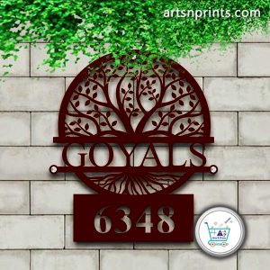 Goyal Surname plate design online