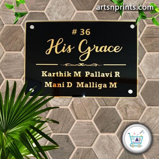 Brass name plate maker in Andhra Pradesh House Name Plate
