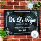 Dr House Name Plate Design in Granite Engraved stone