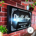 Black Granite Dr House Name Plate Online