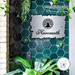 Hiremath personalized ACP printed house name plate | Buy now from trusted web store | artsNprints.com Karnataka