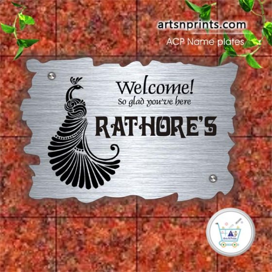 Rathore's custom ACP printed house name plate for Mansion Order now